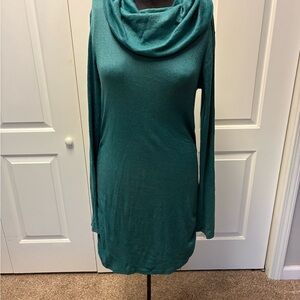 Michael Stars Shimmering Teal Maternity Top